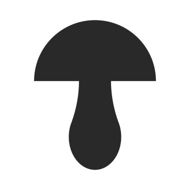 Mantar ikonu. Beyaz arkaplanda vektör işareti