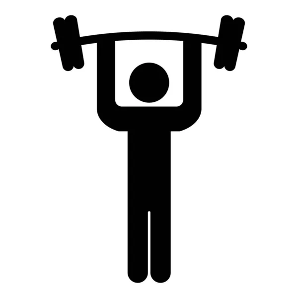 Súlyemelés ikon. Gym jel fehér háttér — Stock Vector