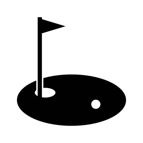 Icona del golf. Illustrazione vettoriale su sfondo bianco — Vettoriale Stock