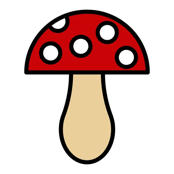 Mushroom vector icon on white background. Amanita — Stock Vector