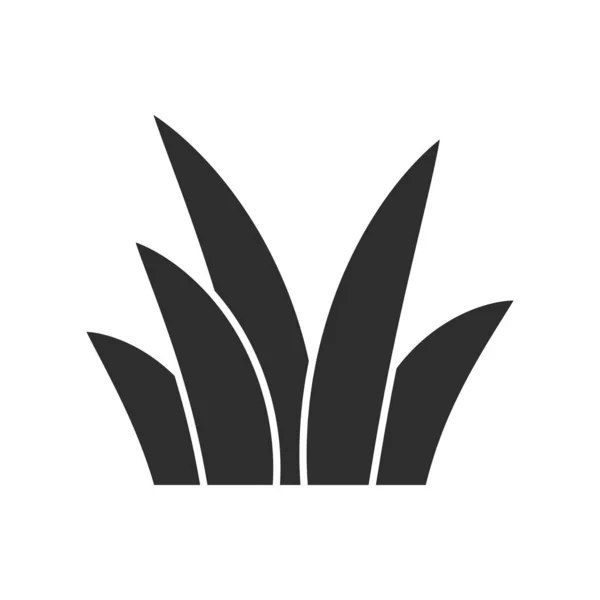 Icône d'herbe. Signe vectoriel sur fond blanc — Image vectorielle