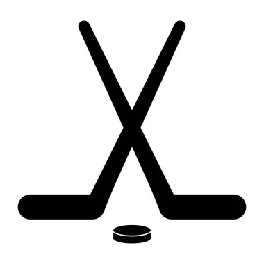 Buz hokeyi ikonu. Beyaz arkaplanda vektör işareti