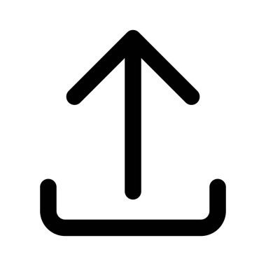 Beyaz arkaplanda izole edilmiş vektör simgesi yükle