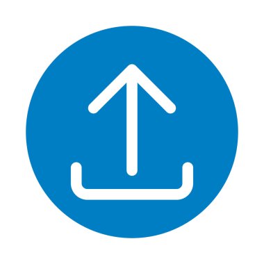 Beyaz arkaplanda vektör simgesi çemberi yükle