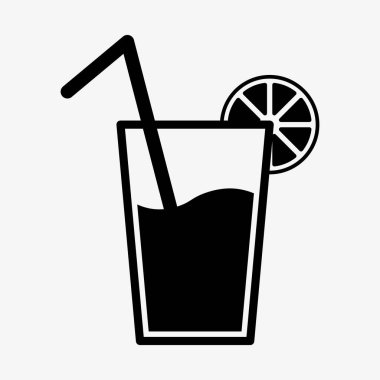 Meyve suyu vektörü simgesi beyaz arkaplanda izole edildi