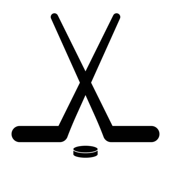 Buz hokeyi ikonu. Beyaz arkaplanda vektör işareti