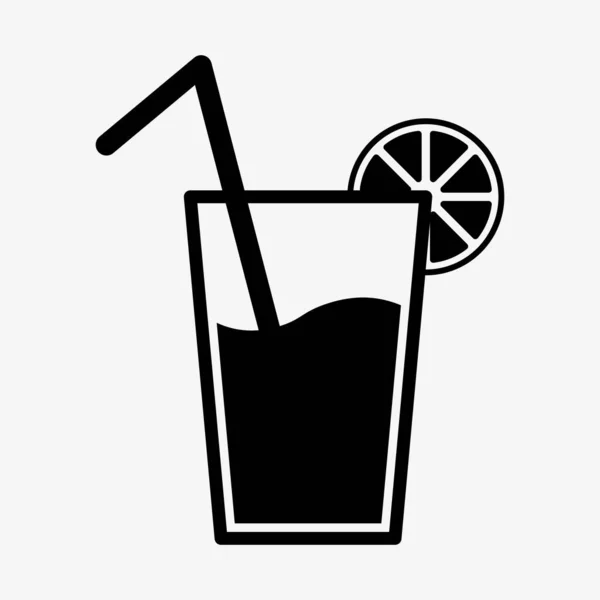 Juice vector pictogram geïsoleerd op witte achtergrond — Stockvector