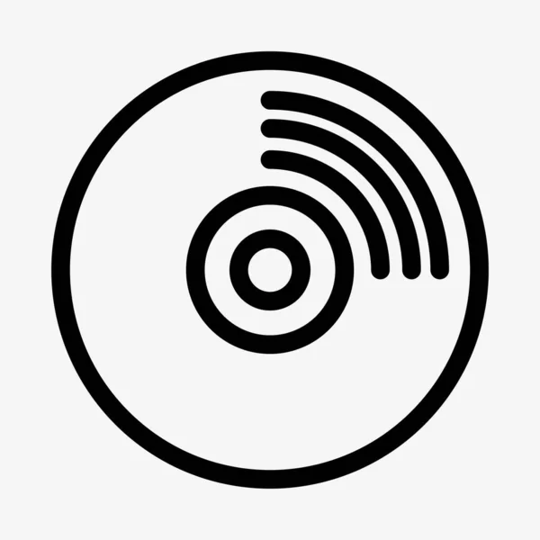 Icono de vector de CD sobre fondo blanco. Signo DVD — Archivo Imágenes Vectoriales