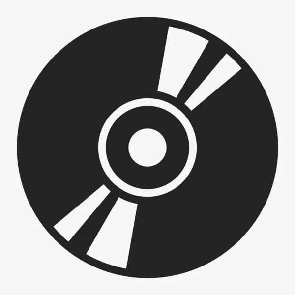 Icono de vector de CD sobre fondo blanco. Signo DVD — Vector de stock