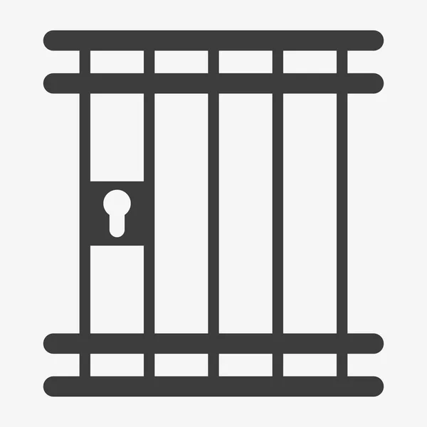 Icono de prisión. Señal de vector de cárcel sobre fondo blanco — Archivo Imágenes Vectoriales