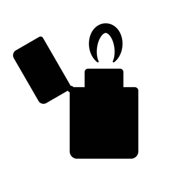 Feuerzeug-Vektorsymbol isoliert auf weißem Hintergrund — Stockvektor