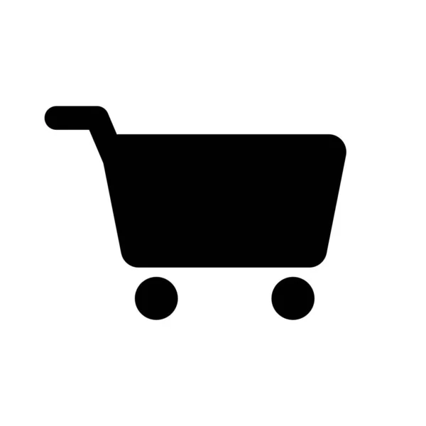 Carrello shopping icona vettoriale su sfondo bianco — Vettoriale Stock