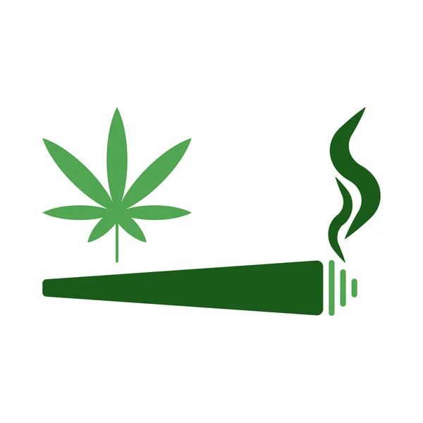 白色背景上的大麻联合病媒图标 — 图库矢量图片