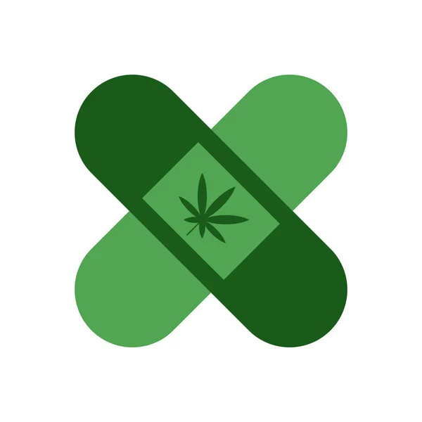 Cannabis icono de yeso vector sobre fondo blanco — Vector de stock