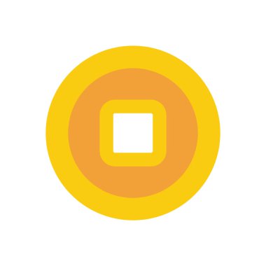 Beyaz arkaplanda Çin para vektörü simgesi