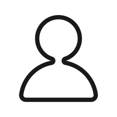 Beyaz arkaplanda izole edilmiş kullanıcı satırı vektör simgesi