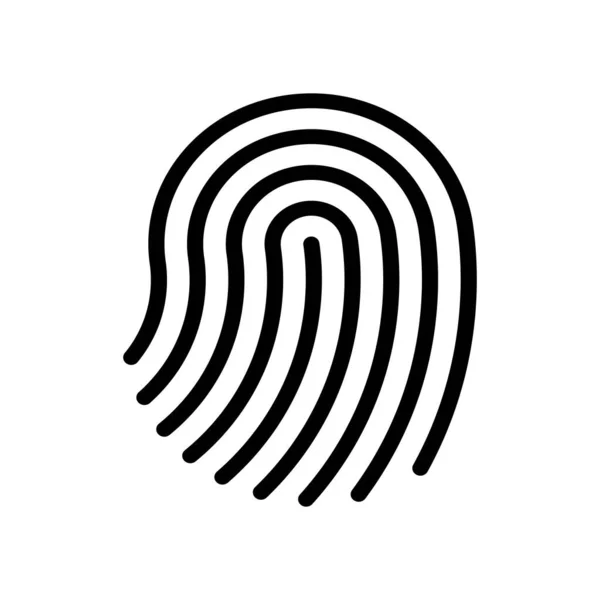 Icono de vector de impresión de dedo sobre fondo blanco — Archivo Imágenes Vectoriales