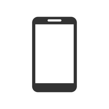 Beyaz arkaplanda izole edilmiş telefon vektörü simgesi