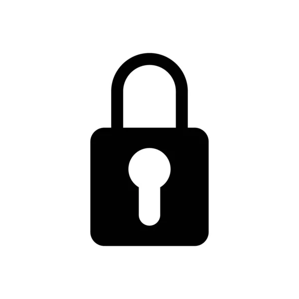 Locked padlock vector icon on white background — Stock Vector