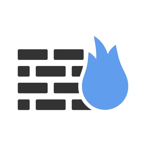 Firewall vector pictogram geïsoleerd op witte achtergrond — Stockvector