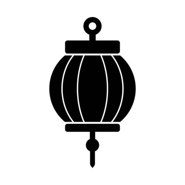 Beyaz arkaplanda kağıt fener vektör simgesi