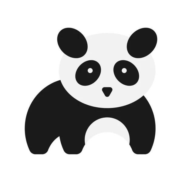 Panda vektor ikon elszigetelt fehér alapon — Stock Vector