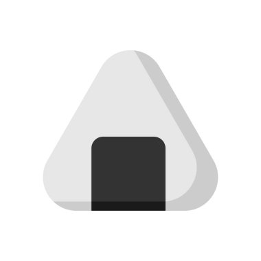 Onigiri vektör simgesi beyaz arkaplanda izole edildi
