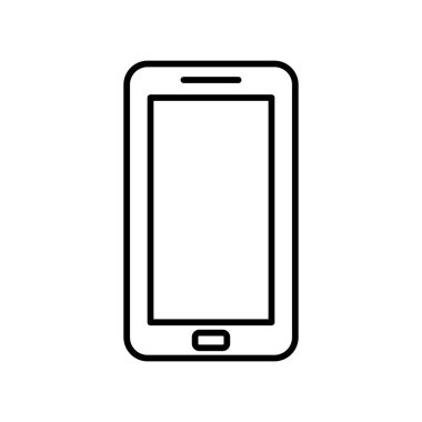 Beyaz arkaplanda telefon hattı vektör simgesi