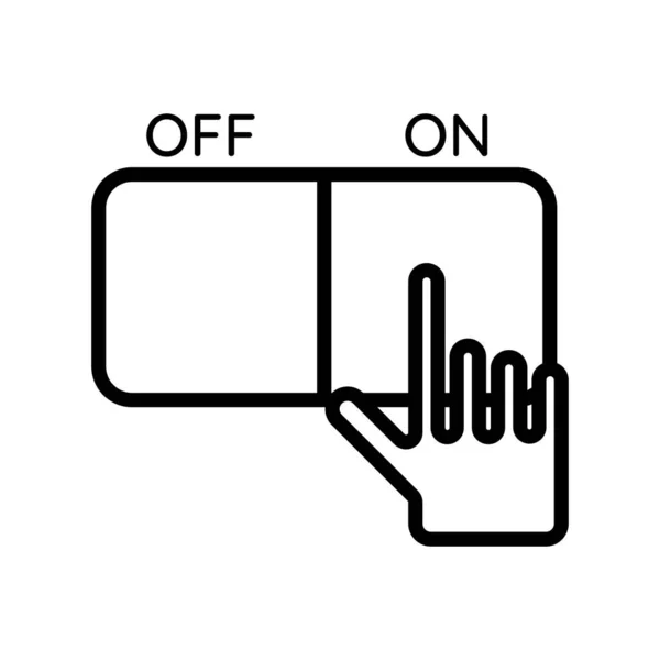 Cliquer à la main sur l'icône de vecteur de bouton — Image vectorielle