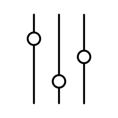 Beyaz arkaplanda ses denetim çizgisi vektör simgesi
