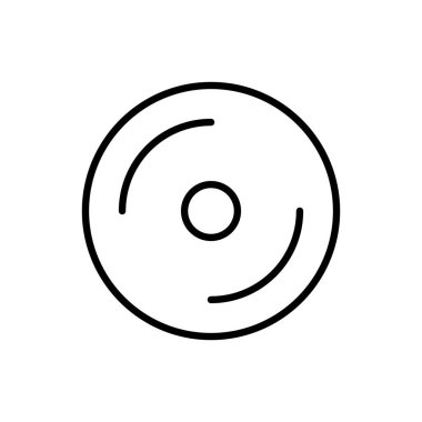 Beyaz arkaplanda CD satır vektör simgesi