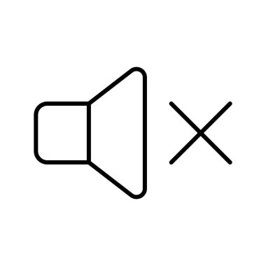 Beyaz arkaplanda ses çizgisi vektör simgesi yok