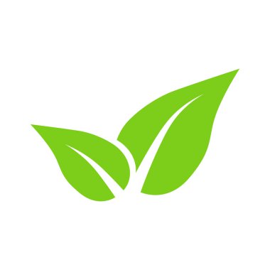 Beyaz arkaplanda yeşil vektör simgesi bırakır