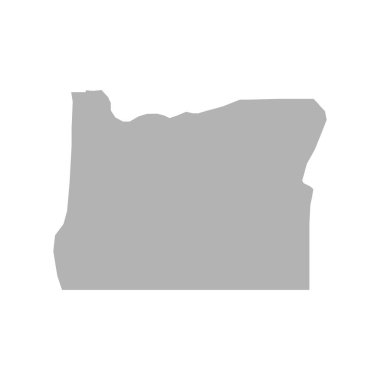 Oregon harita vektör simgesi beyaz arkaplanda