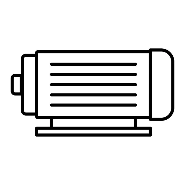 Ícone de vetor motor elétrico no fundo branco — Vetor de Stock