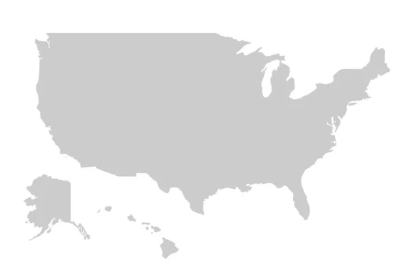 Векторна карта об'єднаних держав Америки — стоковий вектор