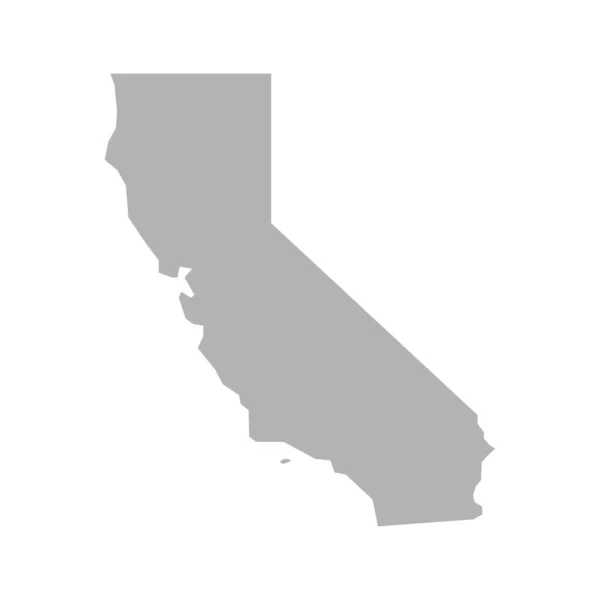 Beyaz arkaplanda California harita vektör simgesi