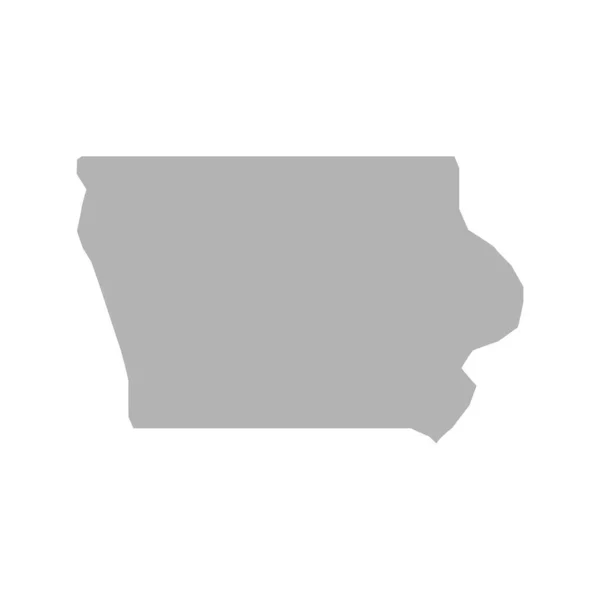 Iowa mappa vettoriale icona su sfondo bianco — Vettoriale Stock