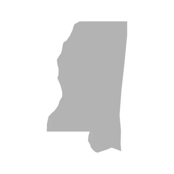 Carte du Mississippi icône vectorielle sur fond blanc — Image vectorielle