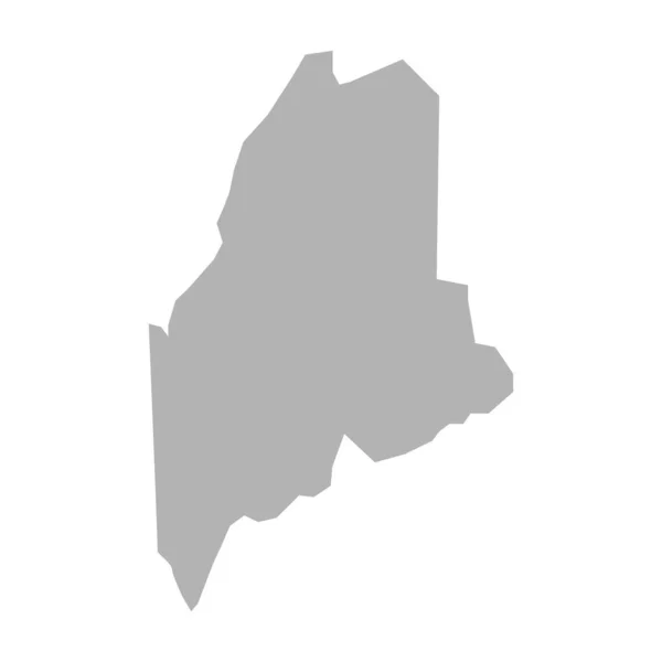 Beyaz arkaplanda Maine harita vektör simgesi — Stok Vektör