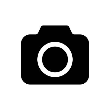 Kamera vektör simgesi beyaz arkaplanda izole edildi