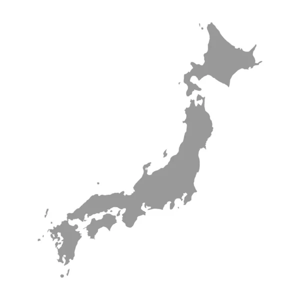 Japan vector map isolated on white background — Vetor de Stock