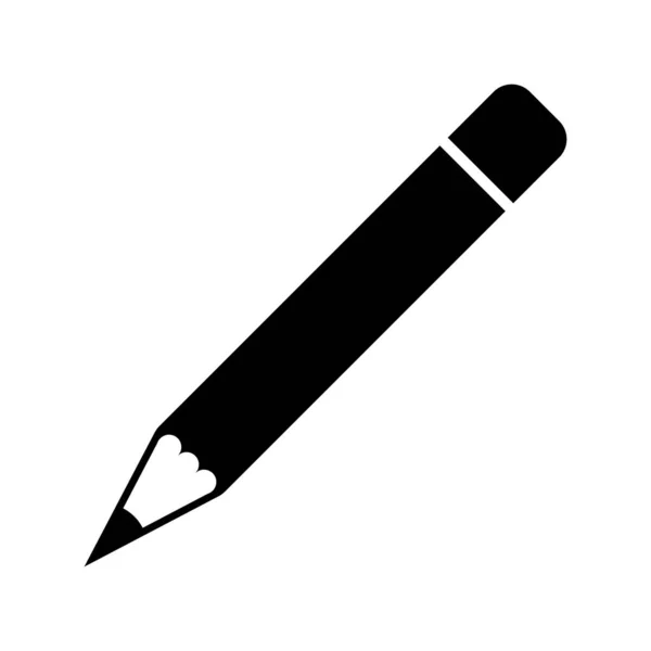 Bleistift-Vektor-Symbol isoliert auf weißem Hintergrund — Stockvektor