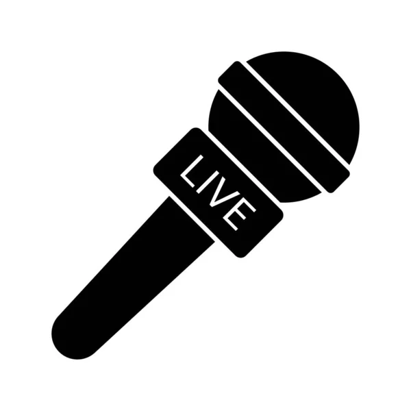 TV microphone vector icon on white background — Archivo Imágenes Vectoriales