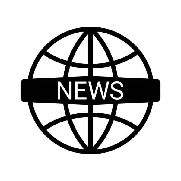 TV news vector icon isolated on white background — стоковый вектор
