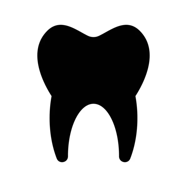 歯のベクトルのアイコンが白い背景に — ストックベクタ
