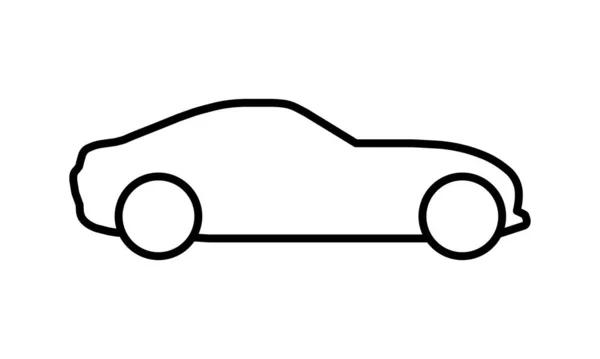 Sports Car Line Vector Icon Isolated White Background — Stock Vector