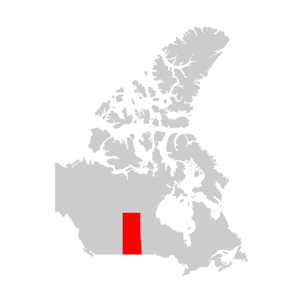 Saskatchewan Provincia Destacada Mapa Canadá — Vector de stock