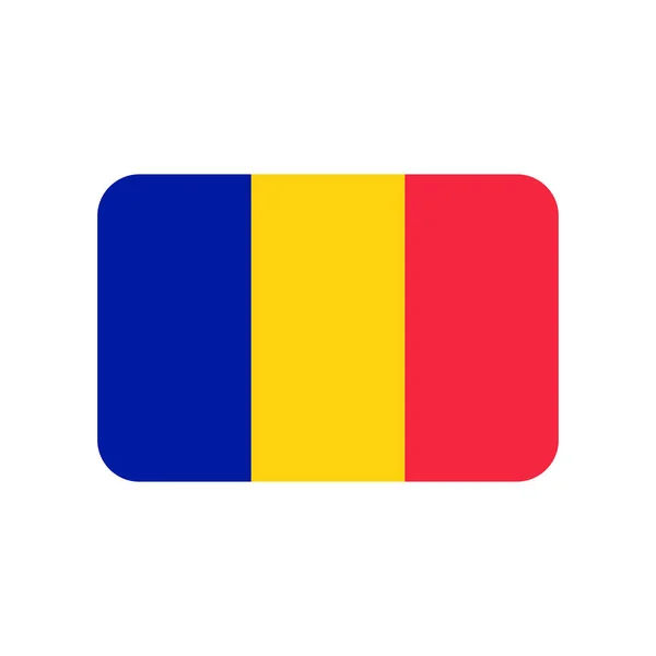 ルーマニアの国旗ベクトルアイコンは白い背景に孤立している — ストックベクタ