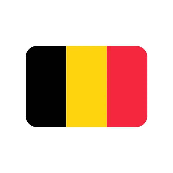 Belgien Flaggenvektorsymbol Isoliert Auf Weißem Hintergrund — Stockvektor